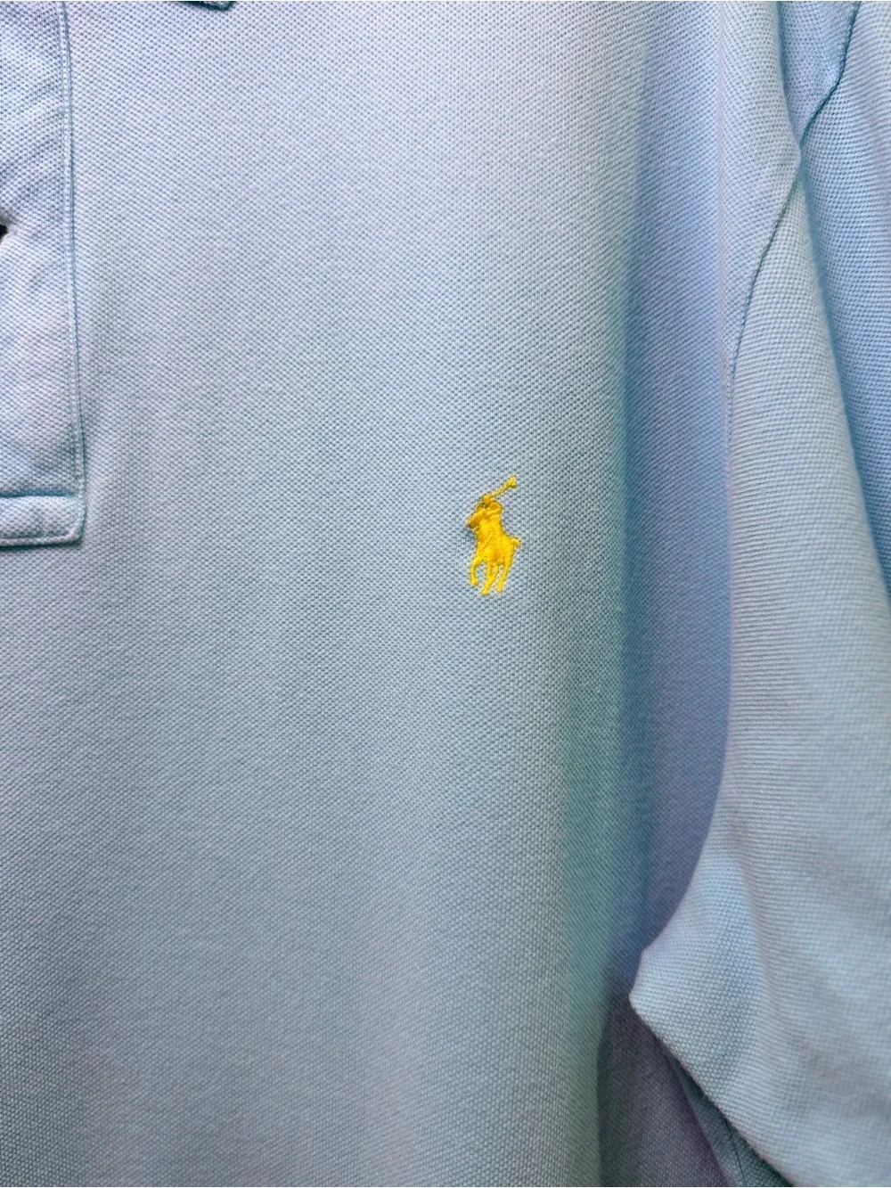 Ralph Lauren Light Blue Polo with Yellow Pony Logo